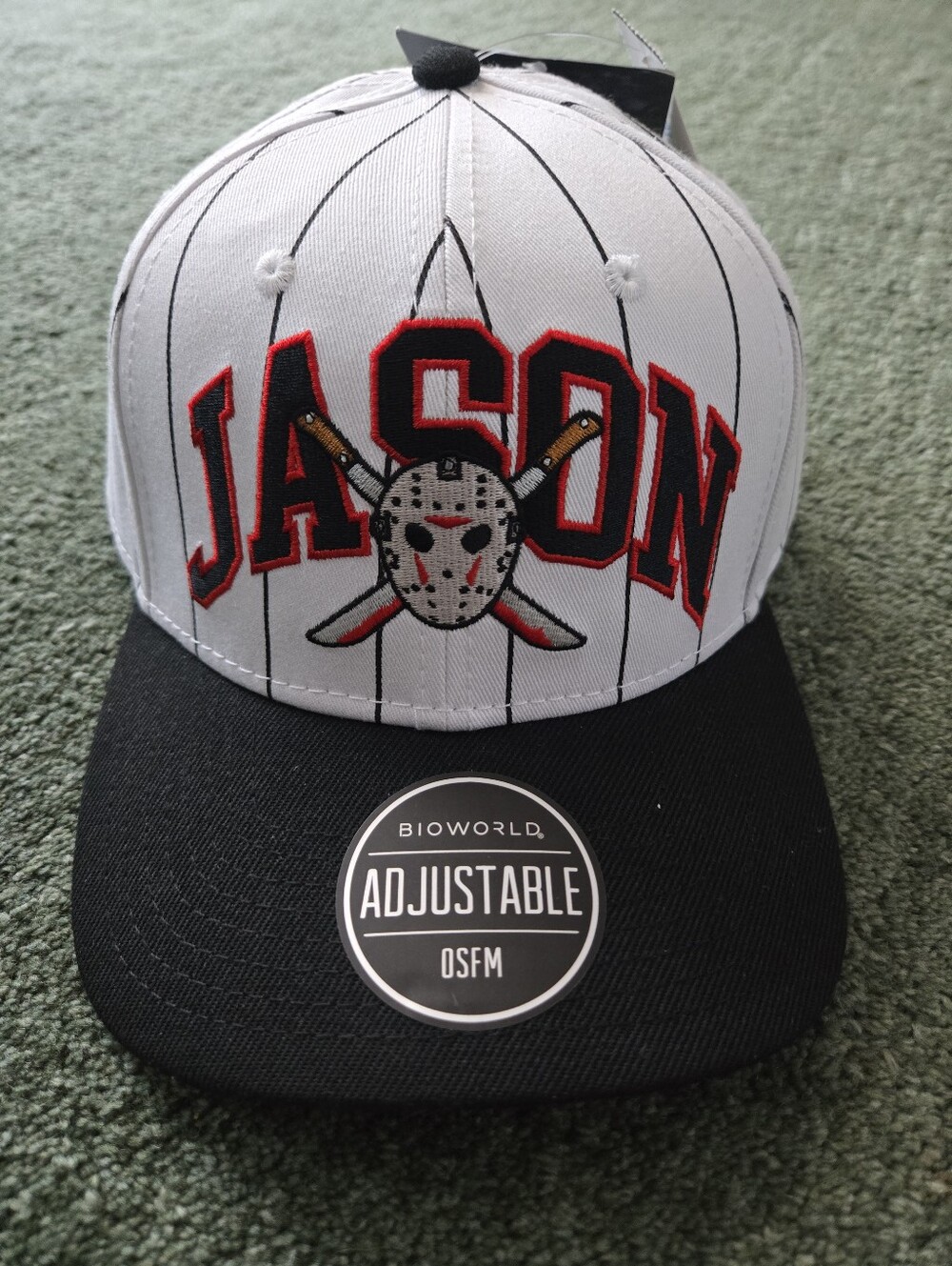 Bioworld Friday the 13th Horror Movie Logo Baseball Cap Jason Mask Design NWT
